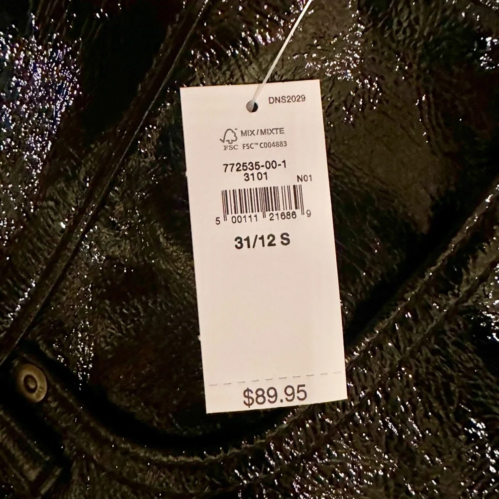 Gap Mid Rise Vegan Patent Leather Baby Boot Pants. size 31P - Picture 4 of 5